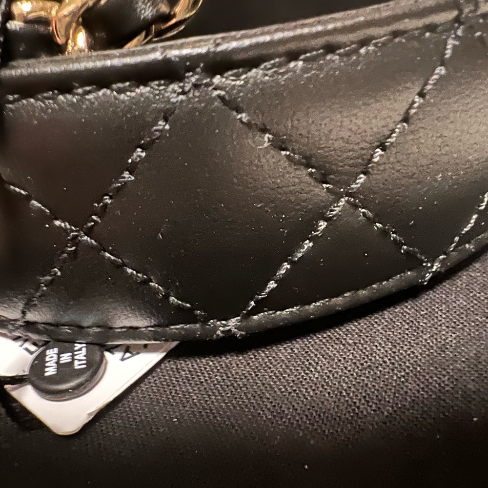 CHANEL ❤️‍🔥BLACK QUILTED NEW CC LOGO GOLD BUCKLE BELT size 85 - Picture 11 of 13